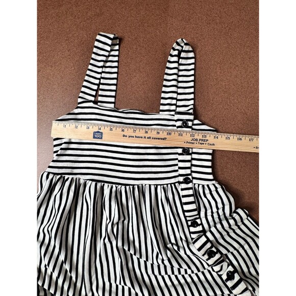 NWT Maeve Small Stripe Smocked Beachy Midi Dress Boho Chic Comfy Buttons Stretch - Picture 9 of 9